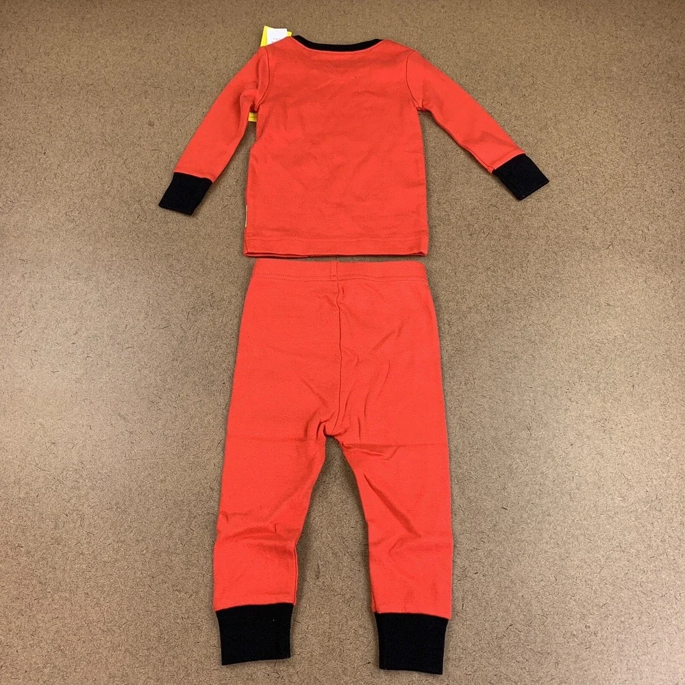 Old Navy Baby Boy Size 12-18 Months Red Firefighter Costume Pajama Set NWT